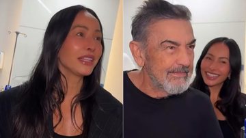 Sabrina Sato mostrou o pai, Omar, recebendo alta médica
