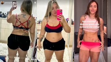Samara Pink mostrou antes e depois de sua transformação corporal