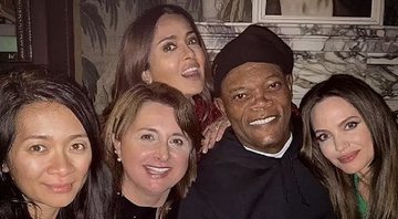 Samuel L. Jackson aparece em foto ao lado de colegas do filme Eternos, da Marvel - Foto: Reprodução / Instagram