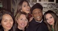 Samuel L. Jackson aparece em foto ao lado de colegas do filme Eternos, da Marvel - Foto: Reprodução / Instagram