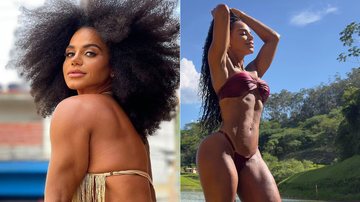 Sávia David come arroz, frango e batata-doce no café da manhã