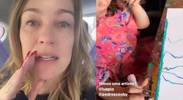 Luana se surpreendeu ao ver a filha usando as unhas postiças compridas - Reprodução/Instagram
