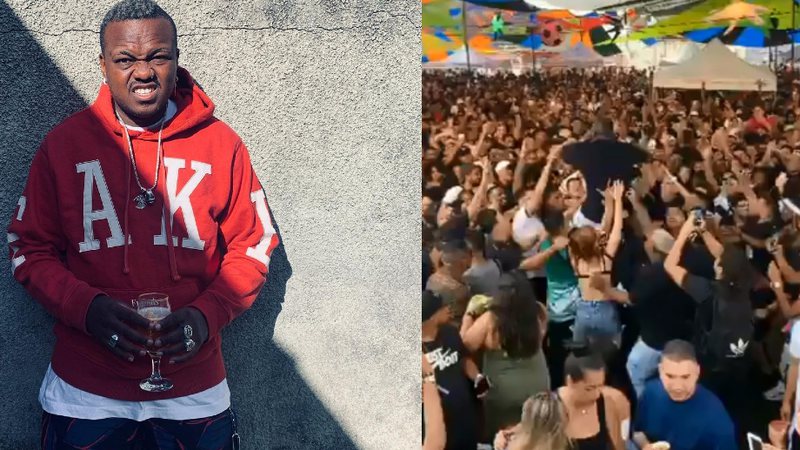 O vídeo viralizou nas redes sociais, mostrando o rapper nos ombros dos fãs - Reprodução/Instagram/Twitter