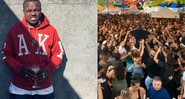 O vídeo viralizou nas redes sociais, mostrando o rapper nos ombros dos fãs - Reprodução/Instagram/Twitter