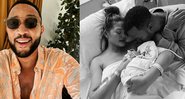 John Legend disse que ficou nervoso após Chrissy pedir para ele tirar foto dela segurando Jack - Reprodução/Instagram