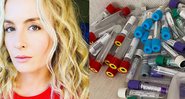 Angélica brincou com a enfermeira após ter retirado diversos tubos de sangue - Reprodução/Instagram