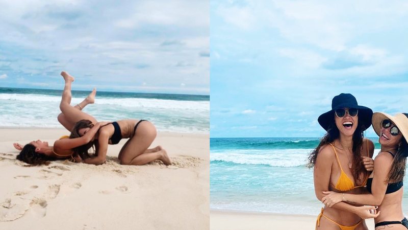 Débora publicou fotos na praia com amiga e marcou o perfil Xamanismo Sete Raios - Reprodução/Instagram