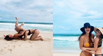 Débora publicou fotos na praia com amiga e marcou o perfil Xamanismo Sete Raios - Reprodução/Instagram