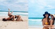 Débora publicou fotos na praia com amiga e marcou o perfil Xamanismo Sete Raios - Reprodução/Instagram