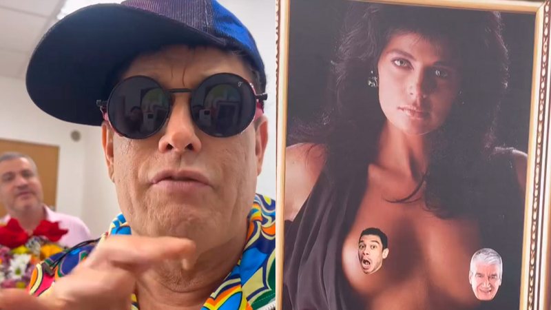 Sérgio Mallandro mostrou quadro de Sônia Lima na Playboy - Foto: Reprodução/ Instagram@serginhomallandro