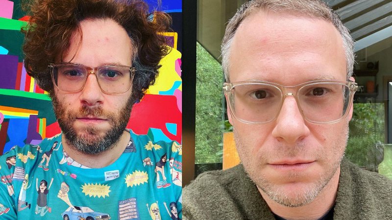 Ator se livrou do visual barbudo e cabeludo para interpretar personagem em An American Pickle (2020) - Reprodução/Instagram/@sethrogen