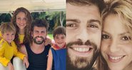 Shakira, Piqué, e os filhos do ex-casal - Foto: Reprodução / Instagram