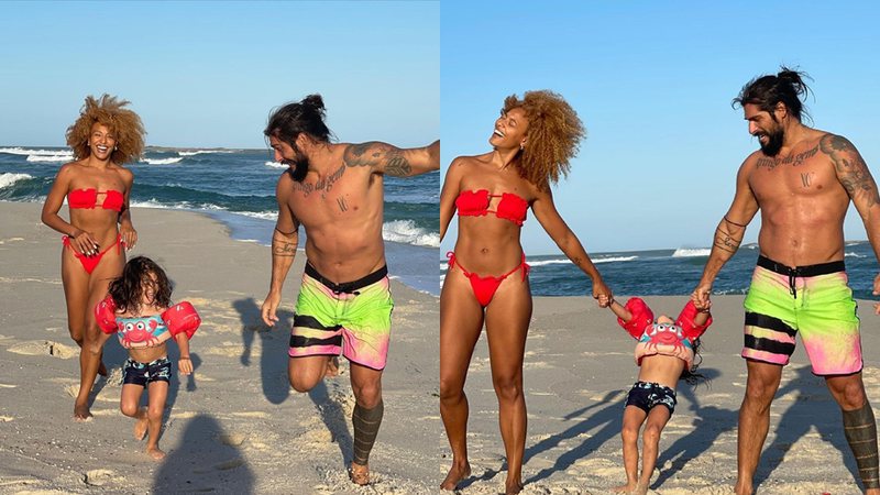 Sheron Menezzes curte praia ao lado do marido e filho - Foto: Reprodução / Instagram @sheronmenezzes