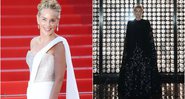 Sharon Stone em dois momentos: atriz foi bem generosa na gorjeta - Foto: Reprodução / Instagram