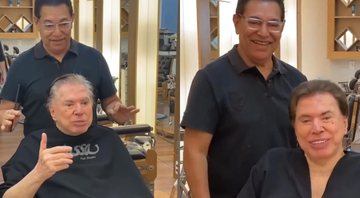 Silvio Santos foi ao Jassa para retocar a pintura do cabelo após voltar dos Estados Unidos - Foto: Reprodução / Instagram