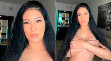 Simaria postou foto de topless e dividiu opiniões na web - Foto: Reprodução/ Instagram@simaria