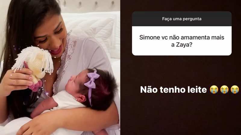 Zaya nasceu em fevereiro de 2020 - Reprodução/Instagram@simoneses