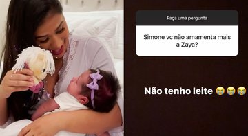 Zaya nasceu em fevereiro de 2020 - Reprodução/Instagram@simoneses