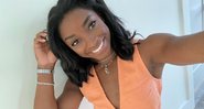 Simone se pronunciou ao ser criticada e rebateu internauta explicando seu posicionamento - Reprodução/Instagram/@simonebiles
