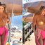 Simone Oliveira foi flagrada de topless na praia - Foto: Luis Oliveira/ Ag. Fama Pop