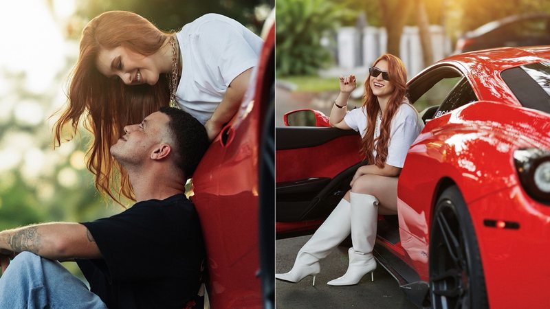 Sofia Liberato e Gabriel Gravino ostentaram Ferrari em ensaio - Foto: Reprodução/ Instagram@mayckonsantosoficial