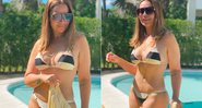 Solange Almeida posou de biquíni à beira da piscina e recebeu elogios na web - Foto: Reprodução/ Instagram