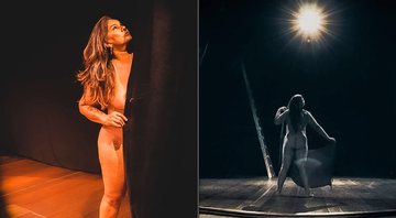 Solange Couto compartilhou fotos em que aparece nua no teatro - Foto: Reprodução/ Instagram@solangecouto