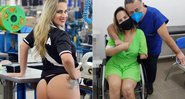 Suellen Nóbrega na época do Miss Bumbum, em 2018, e em foto atual - Foto: Reprodução/ Instagram