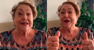 Suely Franco como Vó Berta, em Detetives do prédio Azul, e em foto atual - Foto: Reprodução/ Instagram@suelyfrancooficial