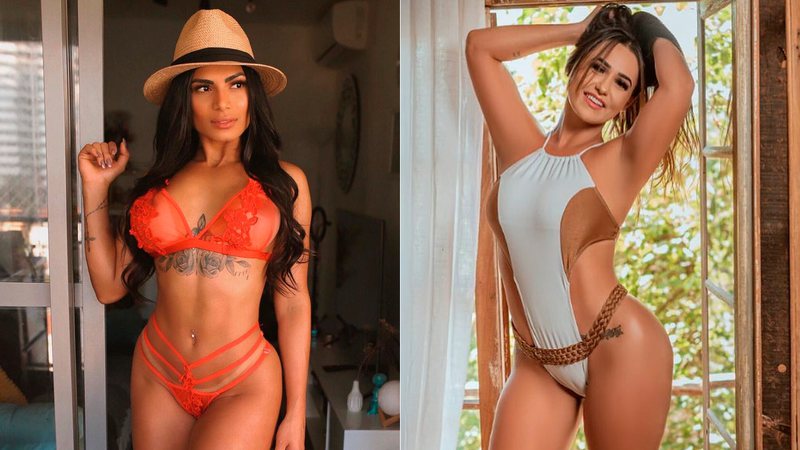 A modelo Vanusa Freitas e a bancária Suzana Simonet são as primeiras candidatas anunciadas do Miss Bumbum 2021 - Foto: Reprodução/ Instagram@euvanusafreitas e Instagram@suzana.simonet