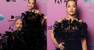 Rita Ora e Taika Waititi durante o EMA - Foto: Reprodução / Instagram @ritaora
