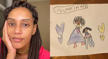 Taís mostrou desenho em que aparece penteando o cabelo da filha de 5 anos - Reprodução/Instagram