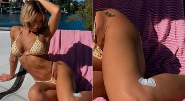Tammy Hembrow recebeu críticas por se bronzear após remover melanoma - Foto: Reprodução/ Instagram@tammyhembrow