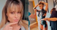 Tati Weg foi multada em R$ 10 mil por frequentar área comum de condomínio com o corpo pintado - Foto: Reprodução/ Instagram@tatiweg