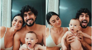 Thaila Ayala se diverte com o marido, Renato Góes, e o primeiro filho do casal - Foto: Reprodução / Instagram