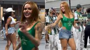 Thaís Vasconcellos mostrou ensaio de carnaval no sambódromo do Anhembi
