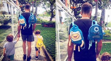 Thales Bretas compartilha foto levando os filhos para a escola - Foto: Reprodução / Instagram