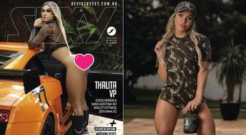 Thalita VP, que participou do Juju Boot Camp, posou nua para a Sexy - Foto: Divulgação e Reprodução/ Instagram