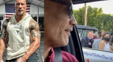 Astro presenteou uma pick-up personalizada para um fã, ex-militar veterano da marinha - Reprodução / Instagram @therock