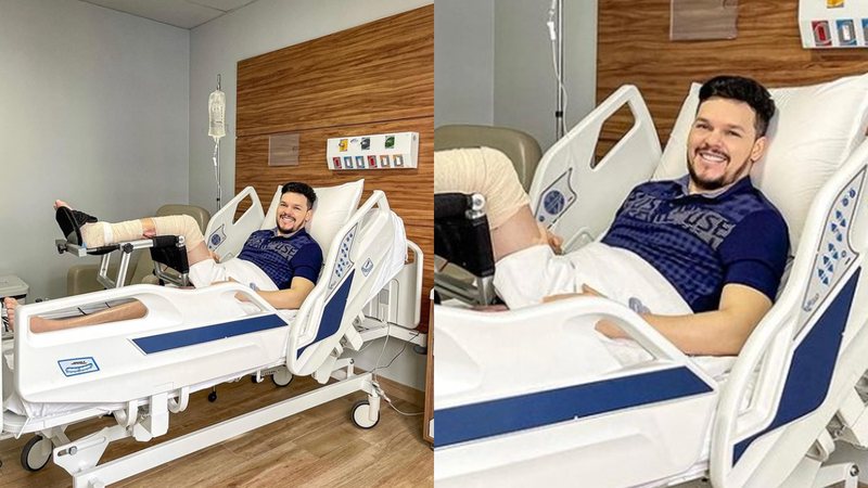 Thiago Costa publicou foto no hospital em pós-operatório - Foto: Reprodução / Instagram