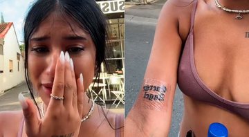 Tia Kabir chorou após perceber que tatuagem estava errada - Foto: Reprodução/ TikTok@tiakabirr