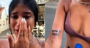 Tia Kabir chorou após perceber que tatuagem estava errada - Foto: Reprodução/ TikTok@tiakabirr