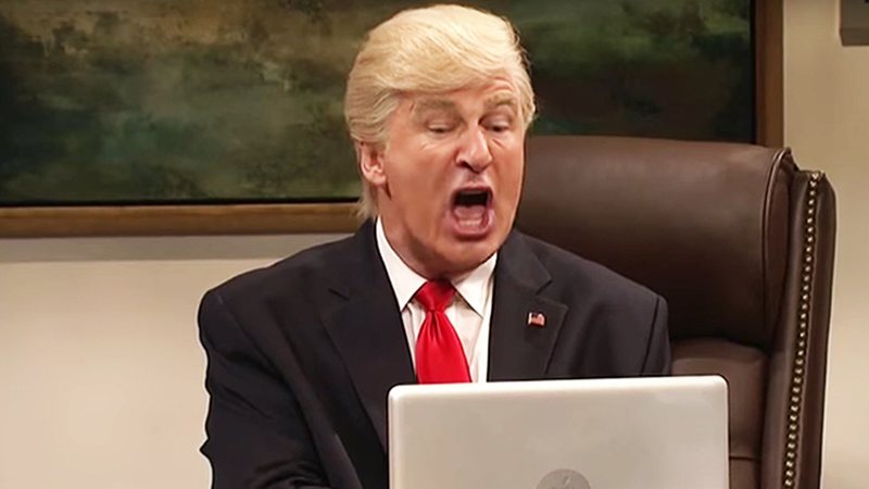 O ator Alec Daldwin interpretou Trump em algumas esquetes - Foto: Reprodução / NBC