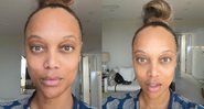 Tyra Banks encantou seus seguidores ao postar foto "natural" - Foto: Reprodução / Instagram @tyrabanks