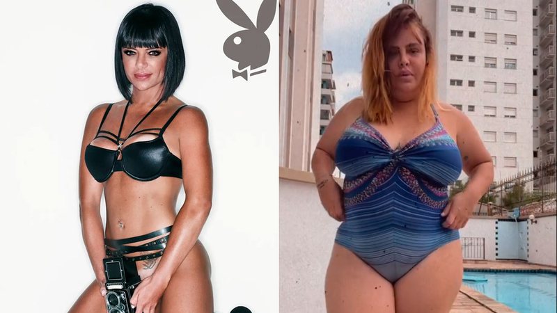 Valentina Francavilla mostrou o corpo após engordar - Foto: Divulgação/ Playboy e @valentinafrancavilla