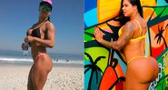 Vanessa Ataídes antes e depois de conquistar o corpo atual e 126 cm de bumbum - Foto: Arquivo Pessoal e Bruno de Jesus
