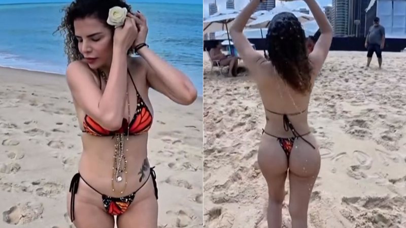 Vanessa da Mata ostentou a boa forma de biquíni no Ceará - Foto: Reprodução/ Instagram@vanessadamata