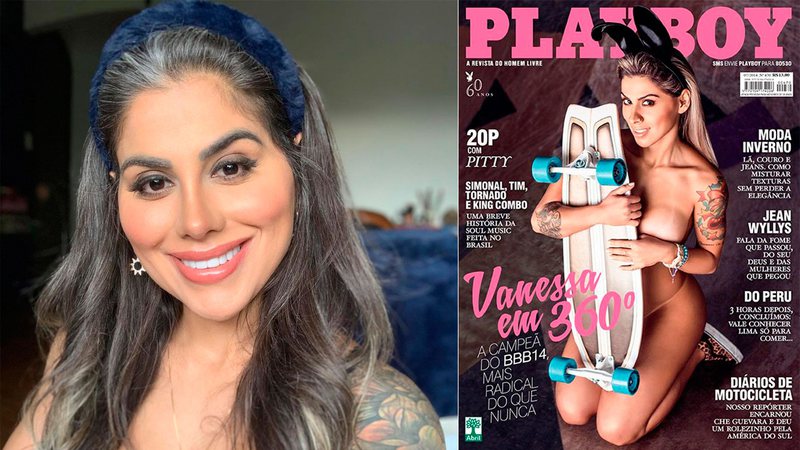 Vanessa Mesquita foi capa da Playboy em julho de 2014 - Foto: Reprodução/ Instagram@vanmesquita e Divulgação