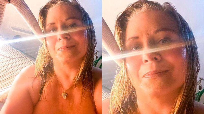 Vera Fischer compartilha selfie na piscina - Foto: Reprodução / Instagram