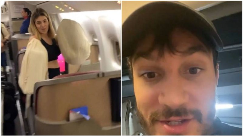 Viih Tube e Eliezer viajaram juntos, mas em partes diferentes do avião - Foto: Reprodução / Instagram